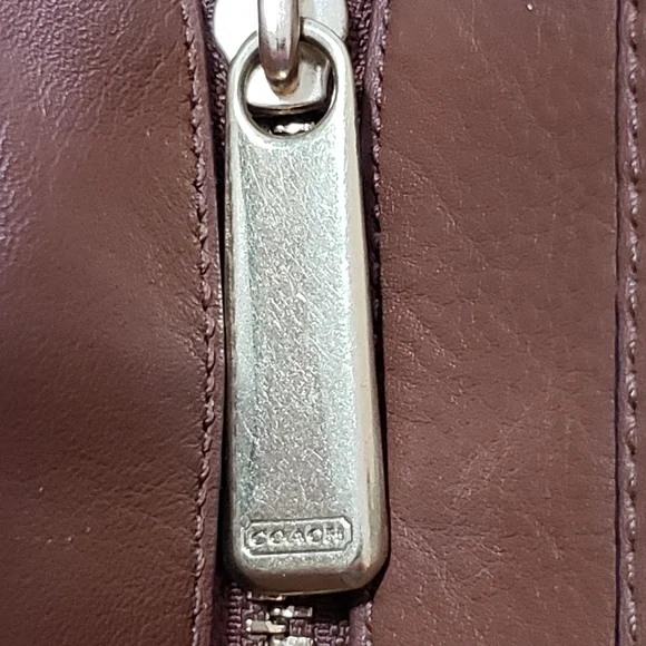 COACH brown leather tote - Picture 6 of 13